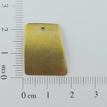 AC LATÃO RETANGULO G PONTA LISO ESQUERDO 1 FURO