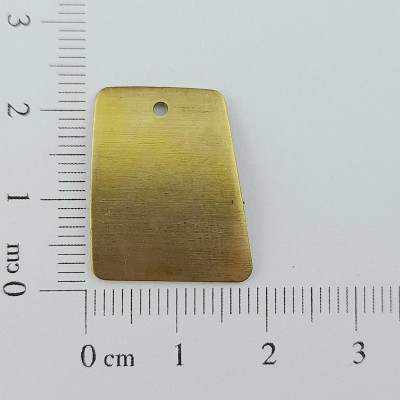 AC LATÃO RETANGULO G PONTA LISO ESQUERDO 1 FURO