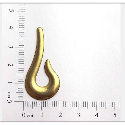 AC LATÃO GANCHO LISO DIREITO S/ FURO