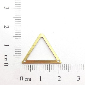 AC LATÃO TRIANGULO VZD LISO 2 FUROS