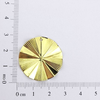 AC LATÃO REDONDO M ONDULADO RISCADO 1 FURO