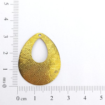 AC LATÃO GOTA VZD TXT ONDAS 1 FURO