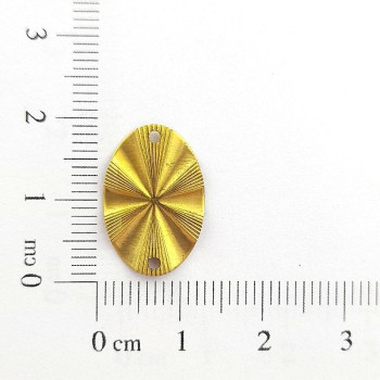 AC LATÃO OVAL M COMPRIDO ONDULADO TXT 2 FUROS