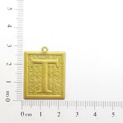 AC LATÃO PLACA TXT LETRA T 1 ARG