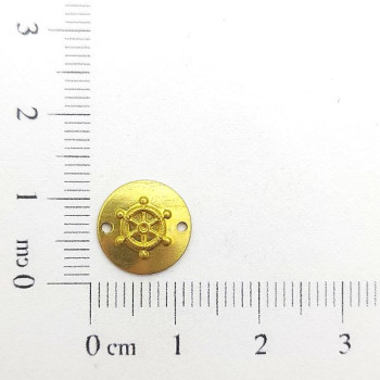 AC LATÃO REDONDO TIMÃO LISO 2 FUROS