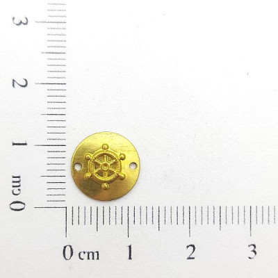 AC LATÃO REDONDO TIMÃO LISO 2 FUROS