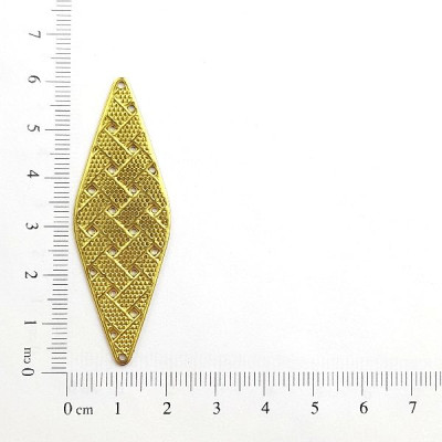 AC LATÃO LOSANGO G TRANÇADA FUROS