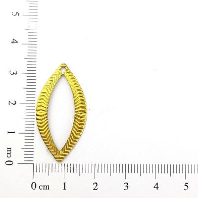 AC LATÃO NAVETE M TXT ESPELHADA VZD 1 FURO