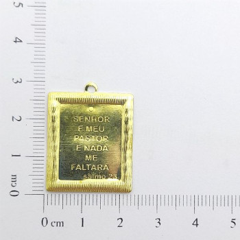 AC LATÃO PLACA SENHOR É MEU PASTOR ONDULADA 1 ARG