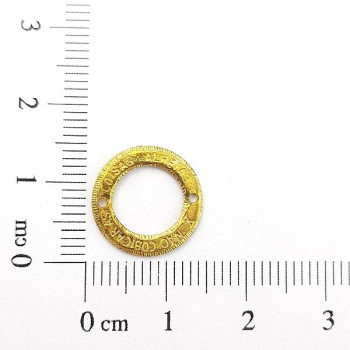 AC LATÃO REDONDO P VZD MANDAMENTO X 2 FUROS