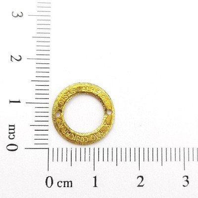 AC LATÃO REDONDO P VZD MANDAMENTO X 2 FUROS