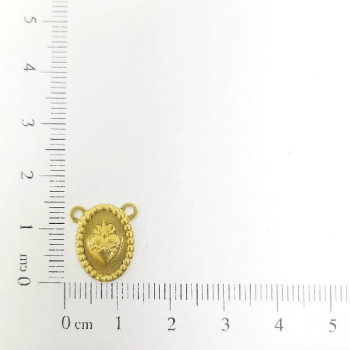 AC LATÃO ESCAPULÁRIO 14MM SC MARIA 2 ARG