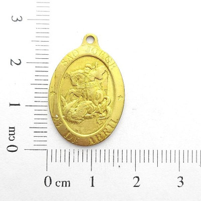 AC LATÃO MEDALHA SÃO JORGE 1 ARG