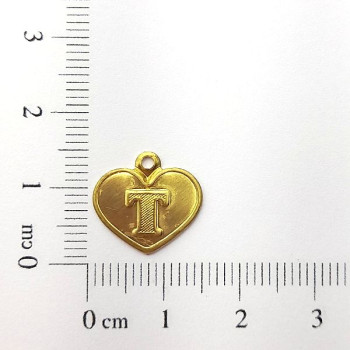 AC LATÃO CORAÇÃO LETRA T 1 ARG