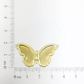 AC LATAO BORBOLETA CHEIA RESINA 2 FUROS