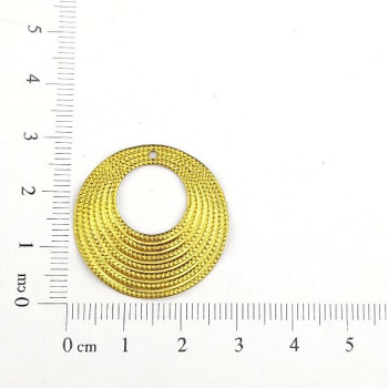 AC LATÃO REDONDO ONDULADO BOLINHAS VZD CIMA 1 FURO