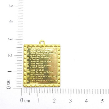AC LATÃO PLACA DEZ MANDAMENTOS 1 ARG
