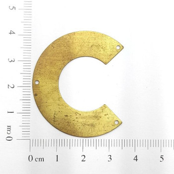 AC LATAO MEIA LUA 46MM LARGA CHAPA LISA 3 FUROS