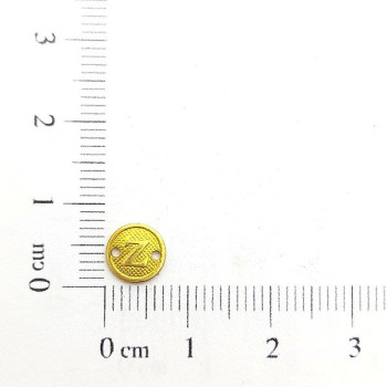 AC LATÃO REDONDO P TXT LETRA Z 2 FUROS