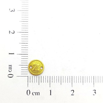 AC LATÃO REDONDO P TXT LETRA Z 2 FUROS