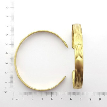 AC LATÃO BRACELETE AMASSADO 2 FUROS