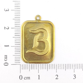 AC LATÃO PLACA LISA LETRA B 1 ARG