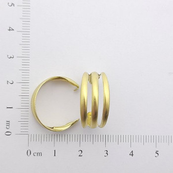 AC LATÃO ARGOLA M 3 TIRAS LISA