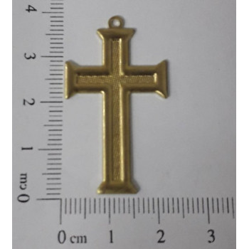 AC LATÃO CRUZ G MEIO TXT BORDA LISA 1 ARG