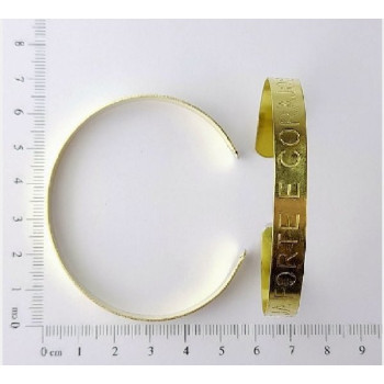 AC LATÃO BRACELETE SEJA FORTE E CORAJOSA S/ FURO