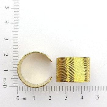 AC LATÃO ANEL REGULAVEL ONDAS 2 FUROS