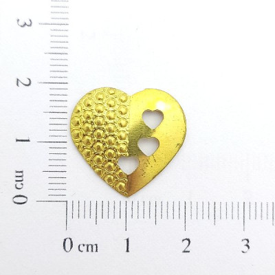 AC LATÃO CORAÇÃO G ESQUERDO PONTILHADO 3 VZD S/ARG