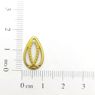 AC LATÃO GOTA VZD MEIO BOLINHAS 1 FURO