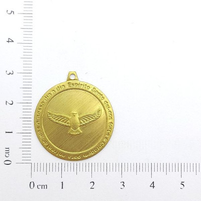 AC LATÃO REDONDO 30MM ESPIRITO SANTO CHEIO 1 ARG