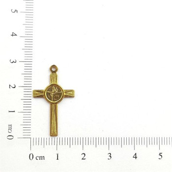 AC LATÃO CRUZ ESCRITO FÉ NO MEIO 1 ARG