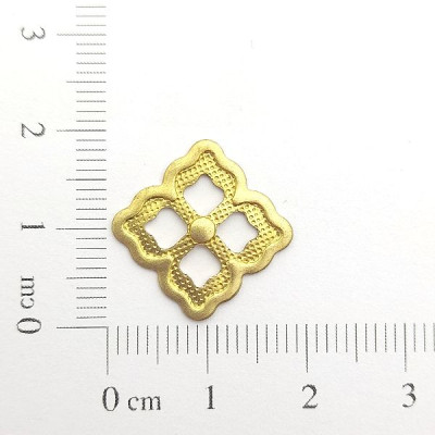 AC LATÃO FLOR 20MM VZD TXT S/ ARG