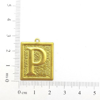 AC LATÃO PLACA TXT LETRA P ARG