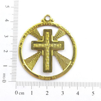 AC LATÃO MEDALHA G CRUZ SALMOS 26 VZD 1 ARG