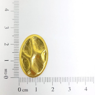 AC LATÃO CRATERA OVAL 24MM S/FURO