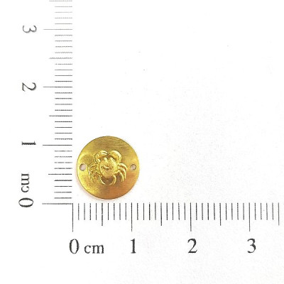 AC LATÃO REDONDO CARANGUEJO LISO 2 FUROS