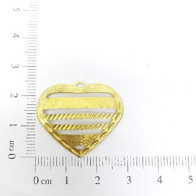 AC LATÃO CORAÇÃO G 29MM TXT VZD HORIZONTAL 1 ARG