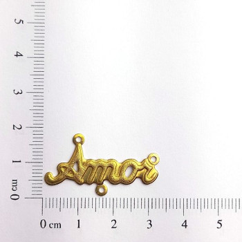 AC LATÃO ESCRITA AMOR PONTILHADOS 3 ARG