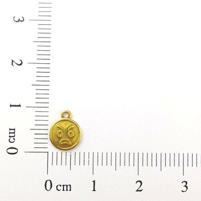 AC LATÃO REDONDO EMOTICONS COM RAIVA 1 ARG