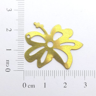 AC LATÃO FLOR PRAIA LISA 1 FURO