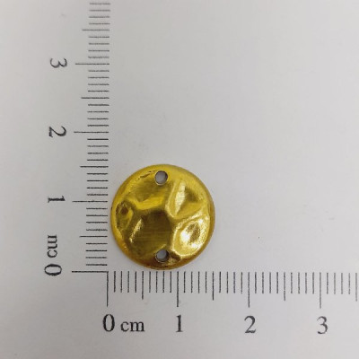 AC LATÃO CRATERA P REDONDA 15MM 2 FUROS