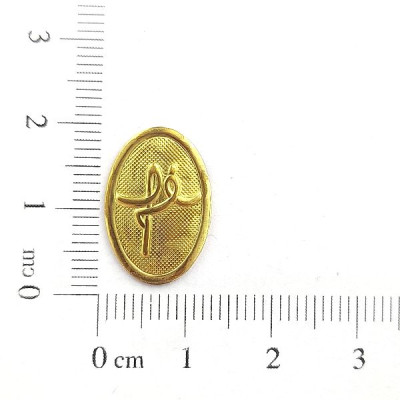 AC LATÃO OVAL M TXT FÉ S/ FURO