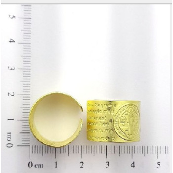 AC LATÃO ANEL REGULAVEL SÃO BENTO S/ FURO