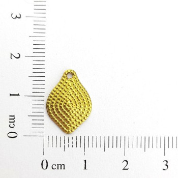 AC LATÃO NAVETE P LARGA BOLINHAS 1 FURO