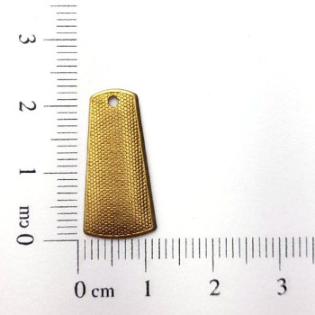 AC LATÃO RETANGULO TXT PONTILHADA 1 FURO