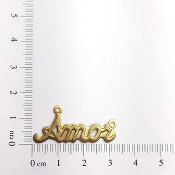 AC LATÃO ESCRITA AMOR PONTILHADOS 2 ARG