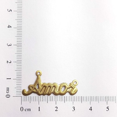 AC LATÃO ESCRITA AMOR PONTILHADOS 2 ARG